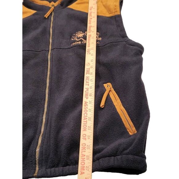 Vintage EXP Designs Fleece Vest Men Sz L Bear's Claw Lodge Embroidered Full Zip - Picture 5 of 6
